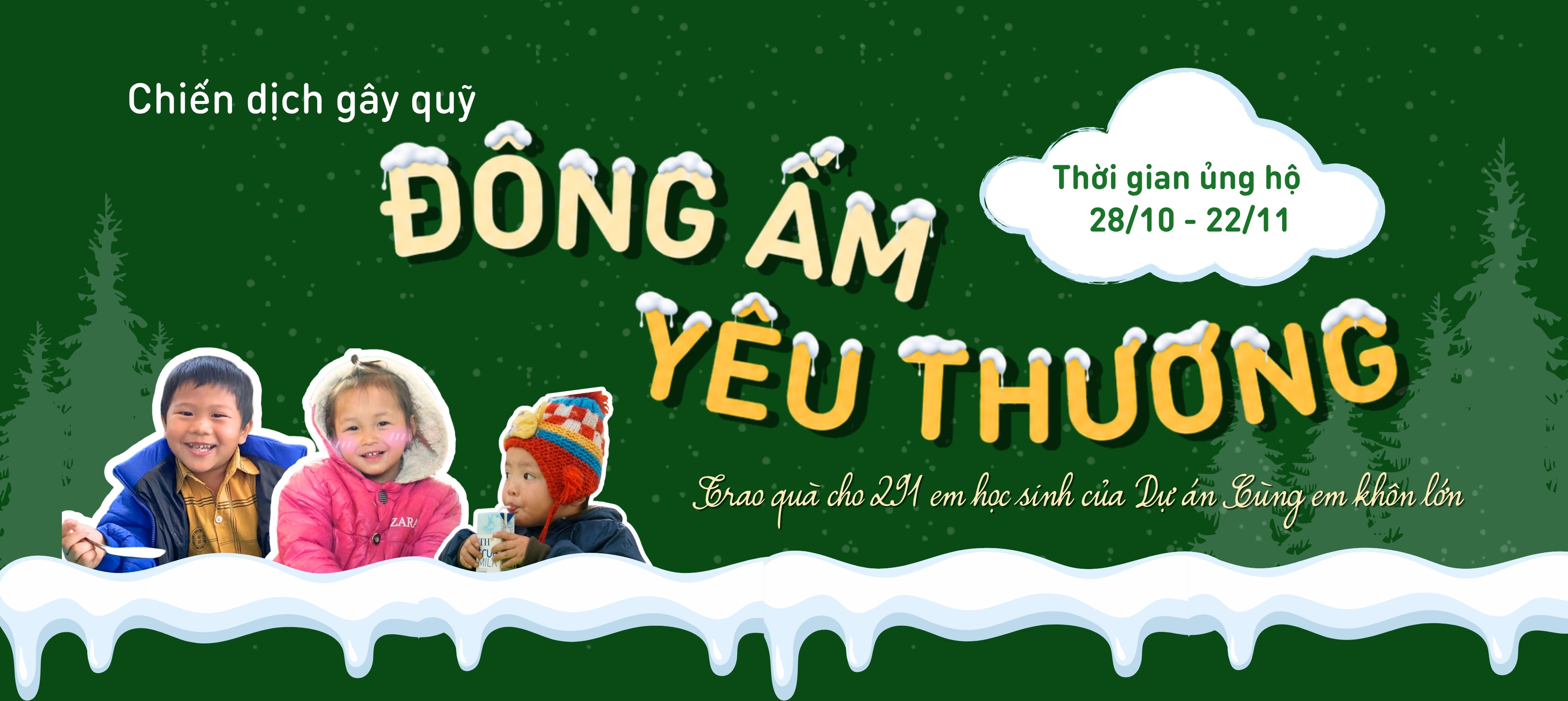 Đông ấm yêu thương - Gây quỹ 58,2 triệu đồng chung tay trao 291 suất quà tới các em nhỏ vùng cao Cao Bằng